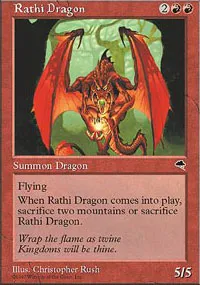 ラースのドラゴン (Rathi Dragon) / TMP / 英語版 / R #196 / 赤